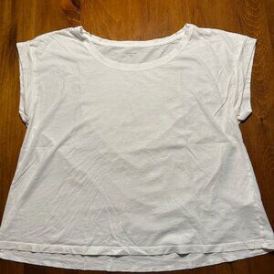 Garnet Hill Weekender Cropped Boxy Tee - Size Large